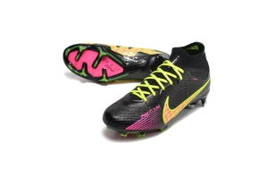 Massive Stocks Nike Air Zoom Mercurial Superfly 9 Elite FG Black Volt Pink Soccer Cleats