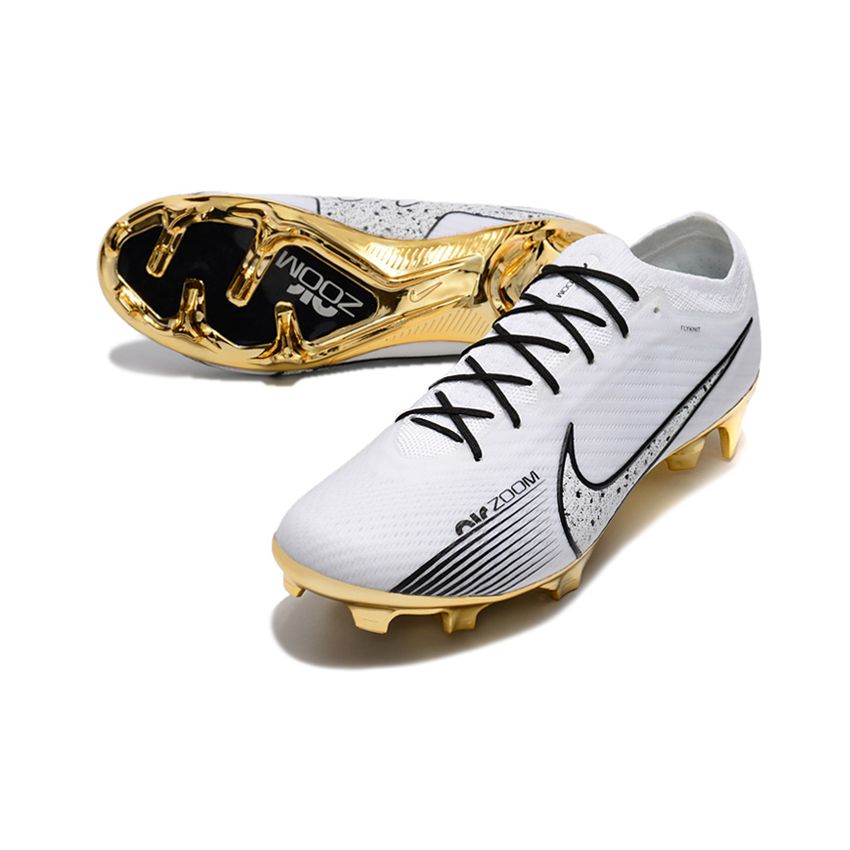 Nike mercurial vapor clearance gold and white