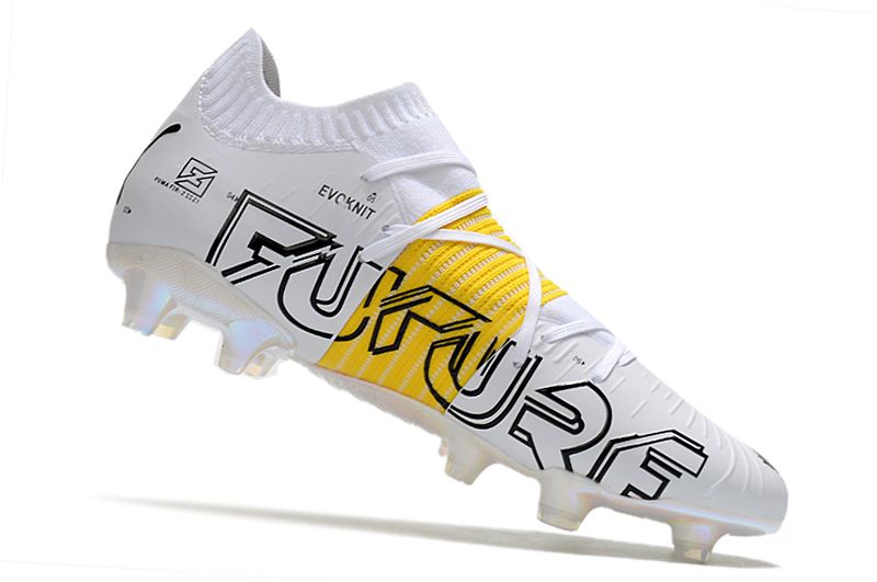 puma future white and yellow