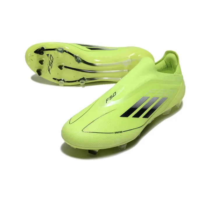 adidas F50 Elite Laceless FG - Solar Yellow/Core Black