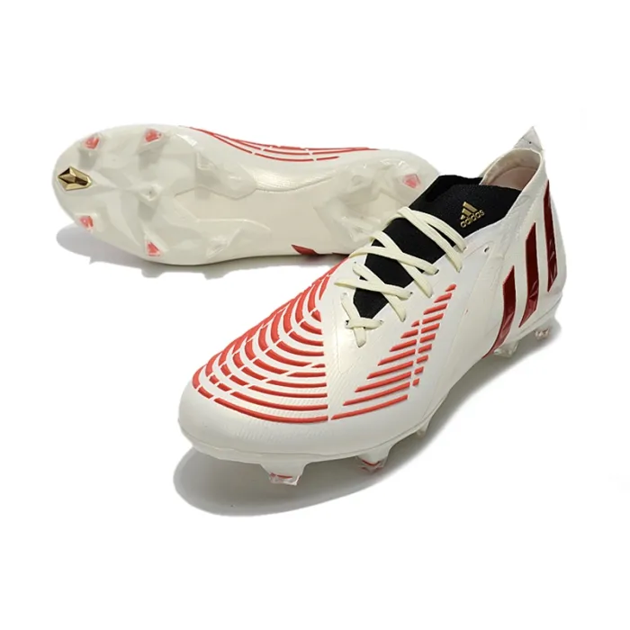 Adidas Predator Edge .1 FG Showdown - Off White Vivid Red Gold Metallic