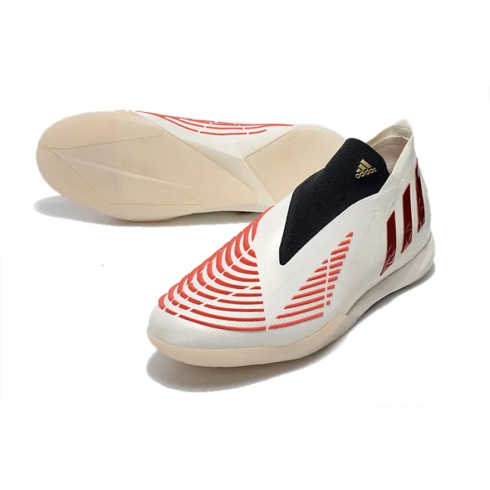 Adidas Predator Edge+ IN Off White Vivid Red Gold Metallic