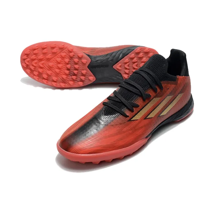 Adidas X Speedflow .1 TF Vivid Red Gold Metallic Core Black