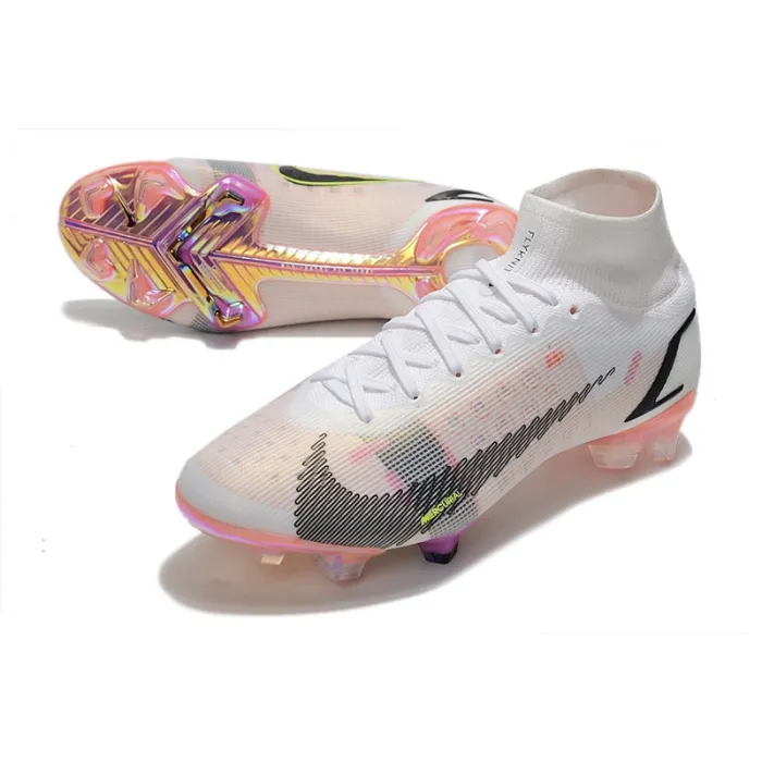 Nike Mercurial Superfly VIII Elite FG White Black Bright Crimson Pink Blast