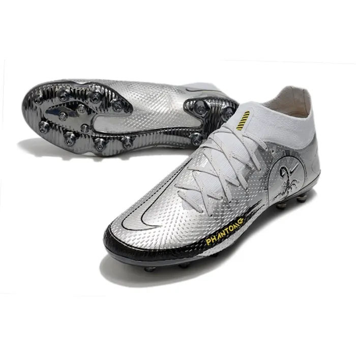 Nike Phantom GT Elite DF AG Pure Platinum Black Speed Yellow Metallic Silver