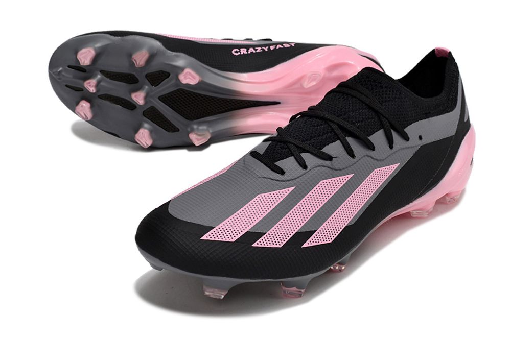 adidas X Crazyfast.1FG ピンク ブラック Black and Pink FG Soccer Cleats for Speed - Shop Now!