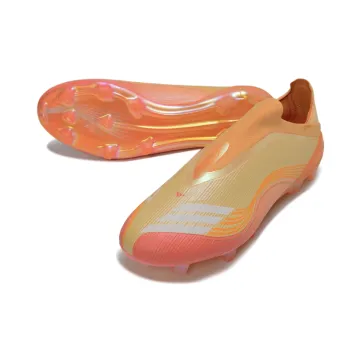 adidas F50 Elite Laceless FG Chrome Gold Lucid Pink White