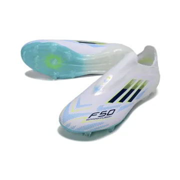 adidas F50 Elite Laceless FG Cloud White Core Black Lucid Blue
