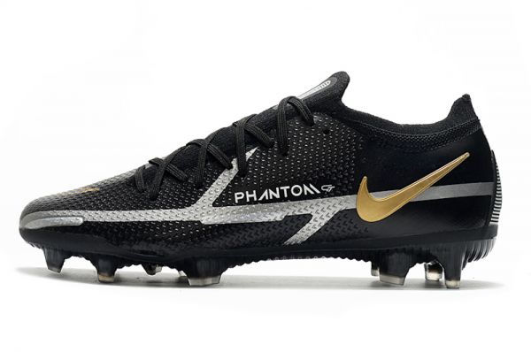 Nike Phantom GT 2 Elite FG Shadow - Black Metallic Dark Grey Metallic Gold