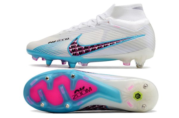 Nike Air Zoom Mercurial Superfly IX Elite AG-Pro Blast - White Baltic Blue Pink BlastIndigo Haze