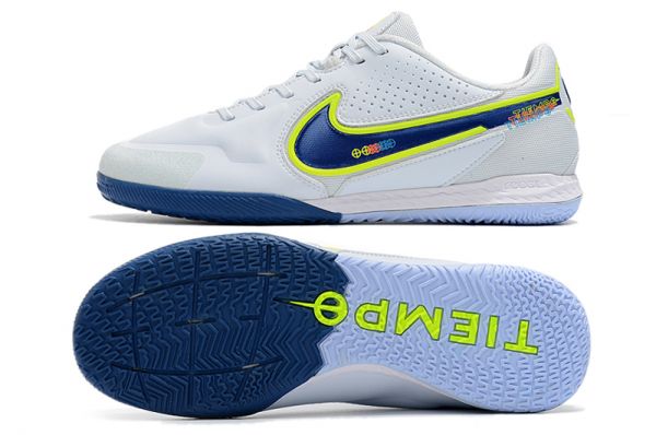 Nike React Tiempo Legend 9 Pro IC Grey Dark Marina Blue Dark Marine Blue