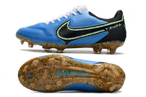 Nike Tiempo Legend 9 Elite FG Photo Blue Neon Yellow Black
