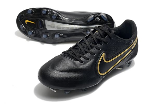 Nike Tiempo Legend 9 Elite FG Shadow - Black Metallic Dark Grey Anthracite