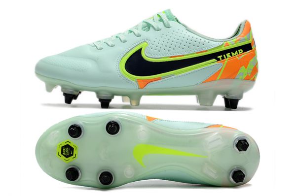 Nike Tiempo Legend 9 Elite SG Pro Bonded - Green/Blackened Blue/Total Orange