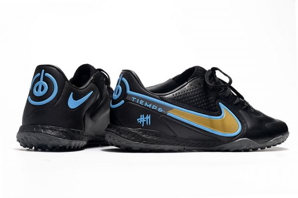 Nike Tiempo Legend 9 Pro TF Golden Trophy Black Blue Gold