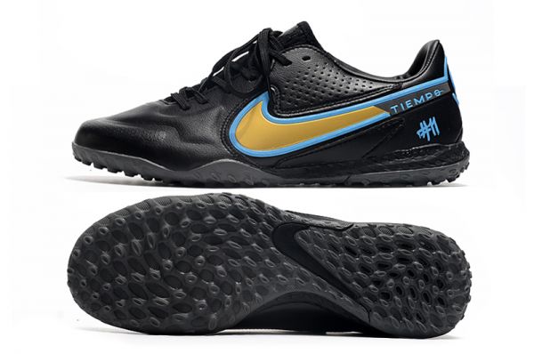 Nike Tiempo Legend 9 Pro TF Golden Trophy Black Blue Gold