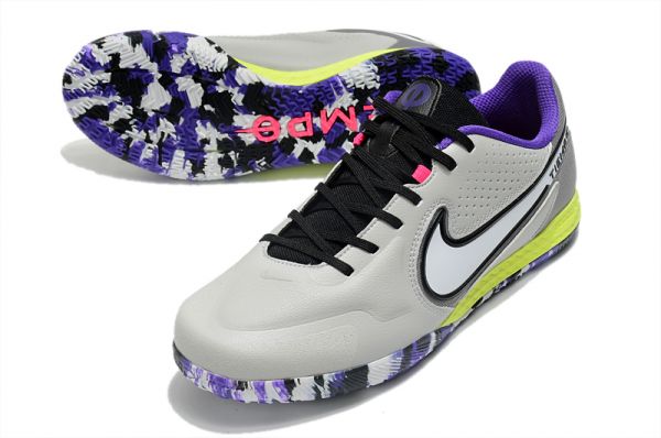 Nike Tiempo React Legend 9 Pro IC - Smoke Grey White Volt