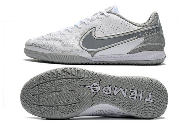 Nike Tiempo React Legend 9 Pro IC - White Chrome Wolf Grey Pure Platinum