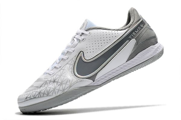 Nike Tiempo React Legend 9 Pro IC - White Chrome Wolf Grey Pure Platinum