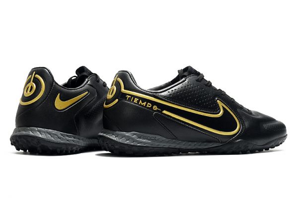 Nike Tiempo React Legend 9 Pro TF Shadow - Black Metallic Dark Grey Anthracite