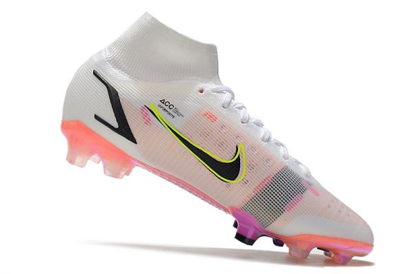 Nike Mercurial Superfly VIII Elite FG White Black Bright Crimson Pink Blast