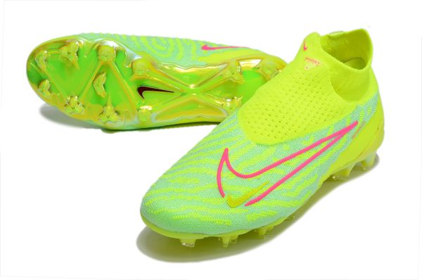 Nike Phantom GX Elite FG Soccer Cleats - Grey/Yellow/Black