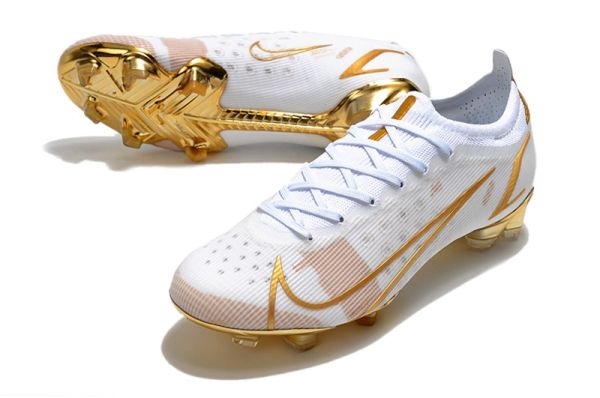 Gold and white nike soccer cleats 2025