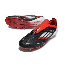 Adidas F50 Elite Laceless FG Black White Red