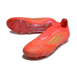 adidas F50 Elite Laceless FG - Solar Red/Gold Met/Bright Red