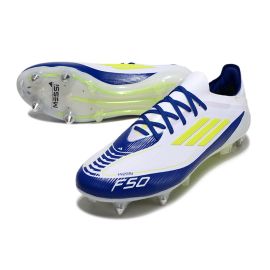 adidas F50 Elite Laces SG-Pro White Blue Volt