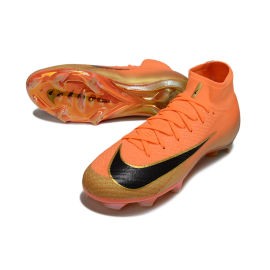 Nike Air Zoom Mercurial Superfly 10 Elite FG Orange Metal Gold Black