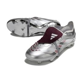 adidas 25 Predator Elite Tongue x Bellingham FG Silver Met Legacy Burgundy Maroon