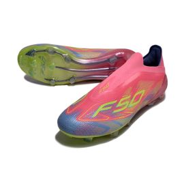 adidas F50 Elite Laceless FG 2025 Mystic Victory - Lucid Pink/Lucid Lemon/Blue Fusion