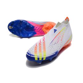 Adidas Predator Edge+ FG 'Al Rihla' 2022 - White/Solar Yellow/Power Blue