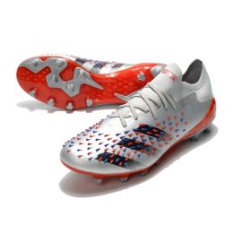 Adidas Predator Freak.1 Low AG Silver Metallic Core Black Scarlet