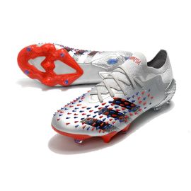 Adidas Predator Freak.1 Low FG Silver Metallic Core Black Scarlet