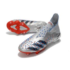 Adidas Predator Freak+ FG Silver Metallic Core Black Scarlet
