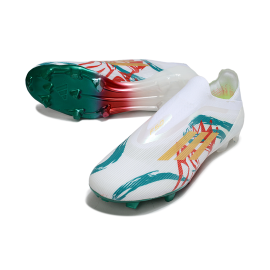 Adidas F50 Elite Laceless FG White Green Gold Red