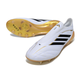 Adidas Copa PURE 4 Elite Laceless FG Cloud White Gold Metallic Core Black