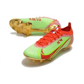 Custom Nike Mercurial Vapor XIV Elite FG Mbappé Green Red Gold