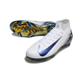 Nike Air Zoom Mercurial Superfly 10 Elite FG White Blue