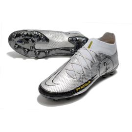 Nike Phantom GT Elite DF AG Pure Platinum Black Speed Yellow Metallic Silver